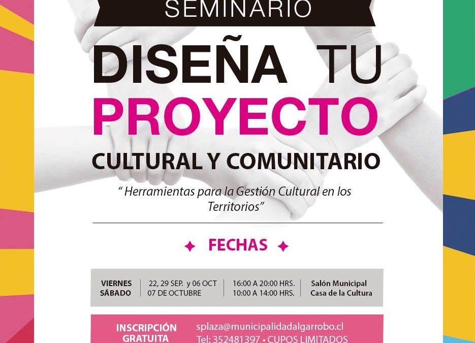 Abiertas inscripciones a curso de diseño de proyectos culturales en Algarrobo